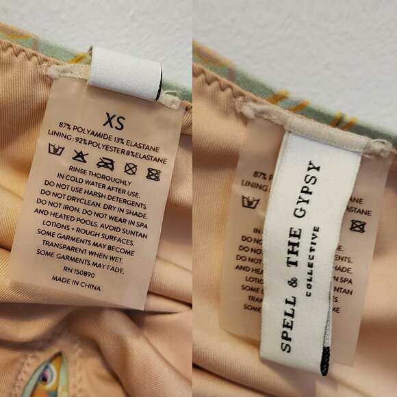 Spell Cloud Dancer Tie Up One Piece Sage XS b126 - Picture 15 of 16